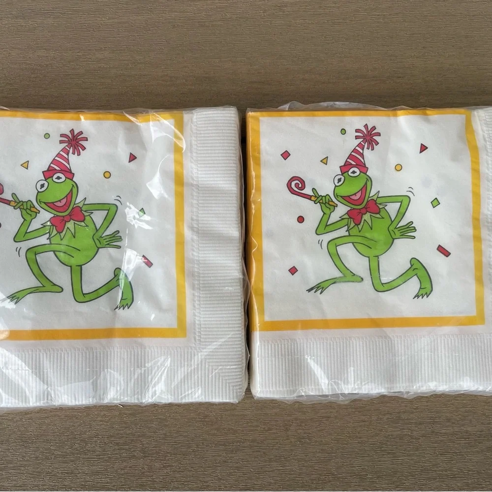 Jim Henson's Kermit paper napkin, rare